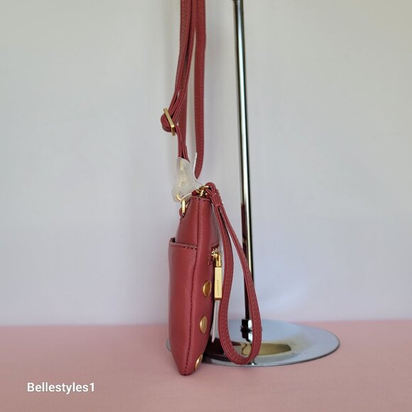 HAMMITT NASH Small Pebbled Leather Crossbody - Rouge Pink color π$175. - Picture 11 of 16